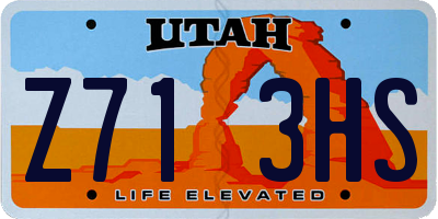 UT license plate Z713HS