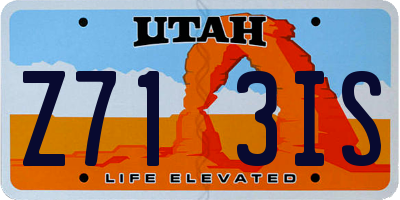 UT license plate Z713IS