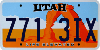 UT license plate Z713IX
