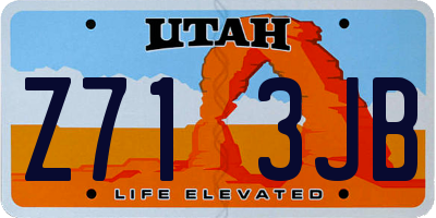 UT license plate Z713JB