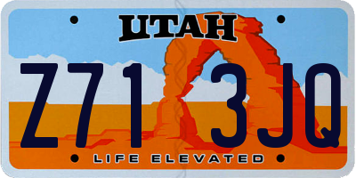UT license plate Z713JQ