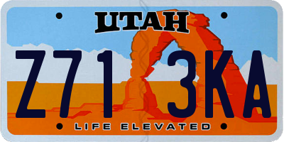 UT license plate Z713KA