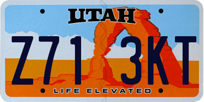 UT license plate Z713KT