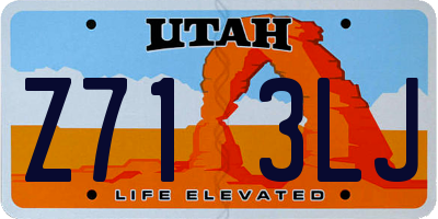 UT license plate Z713LJ