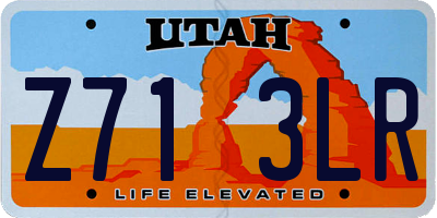 UT license plate Z713LR