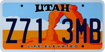 UT license plate Z713MB