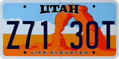 UT license plate Z713OT