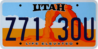UT license plate Z713OU