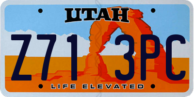 UT license plate Z713PC