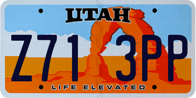 UT license plate Z713PP