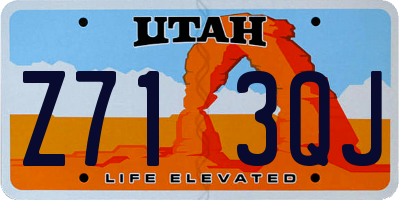 UT license plate Z713QJ