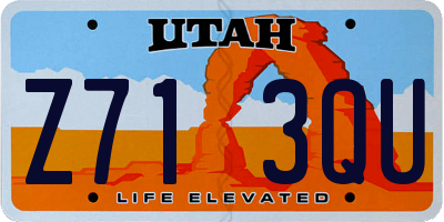 UT license plate Z713QU
