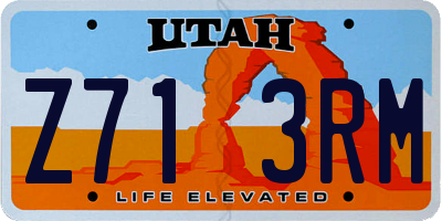 UT license plate Z713RM