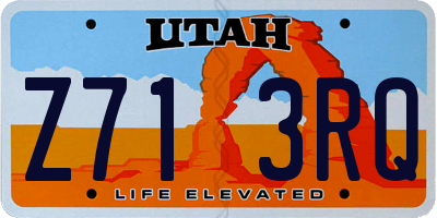 UT license plate Z713RQ