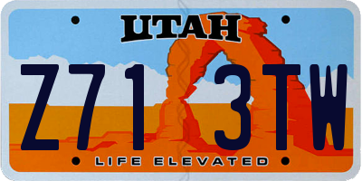 UT license plate Z713TW