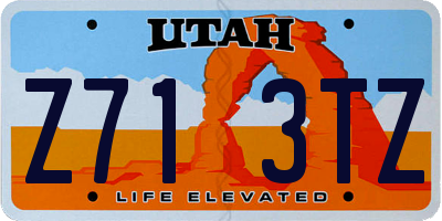 UT license plate Z713TZ