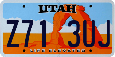 UT license plate Z713UJ