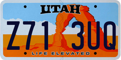 UT license plate Z713UQ
