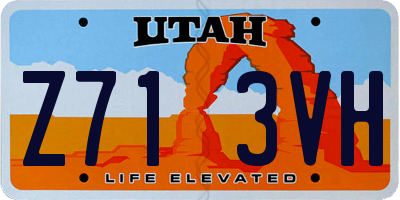 UT license plate Z713VH