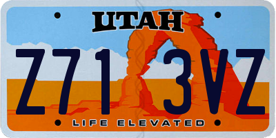 UT license plate Z713VZ