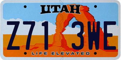 UT license plate Z713WE