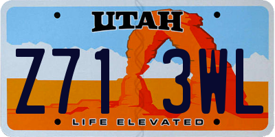 UT license plate Z713WL