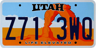 UT license plate Z713WQ