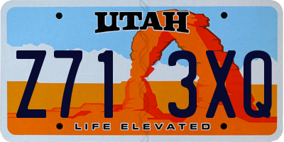 UT license plate Z713XQ