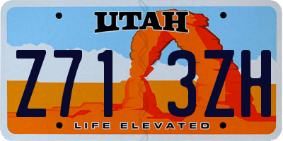 UT license plate Z713ZH