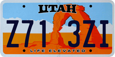 UT license plate Z713ZI