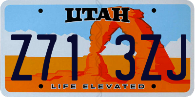 UT license plate Z713ZJ