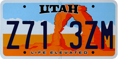 UT license plate Z713ZM