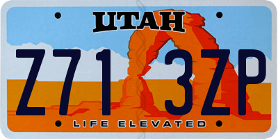 UT license plate Z713ZP
