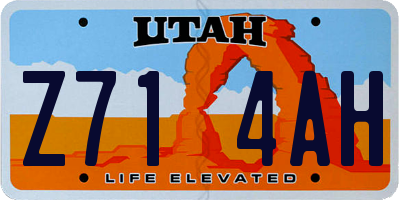 UT license plate Z714AH