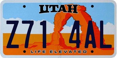 UT license plate Z714AL