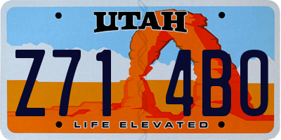 UT license plate Z714BO