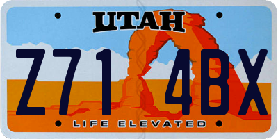 UT license plate Z714BX