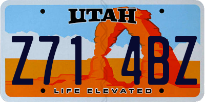 UT license plate Z714BZ