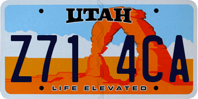 UT license plate Z714CA