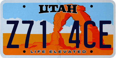 UT license plate Z714CE