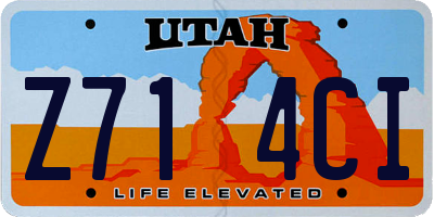 UT license plate Z714CI