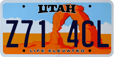 UT license plate Z714CL