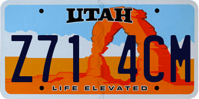 UT license plate Z714CM
