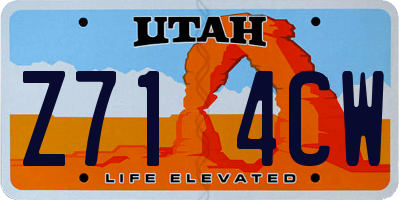 UT license plate Z714CW
