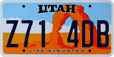 UT license plate Z714DB