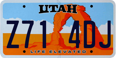 UT license plate Z714DJ