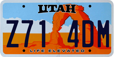 UT license plate Z714DM