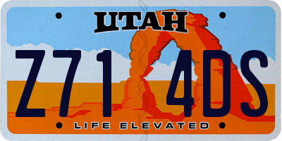 UT license plate Z714DS