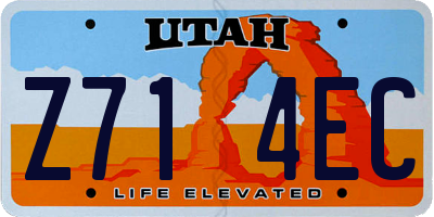 UT license plate Z714EC