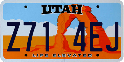 UT license plate Z714EJ